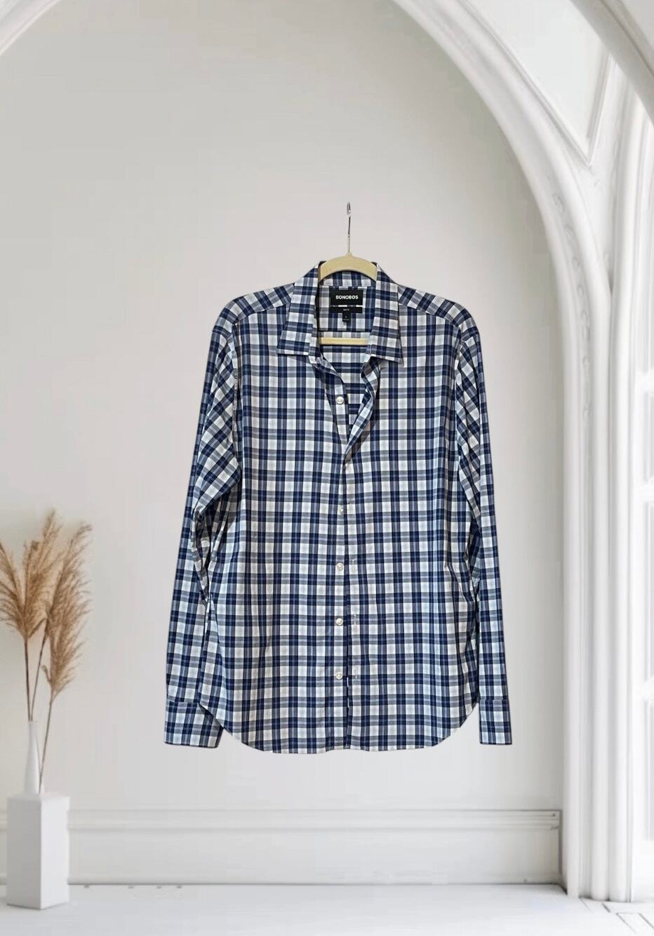 Bonobos Slim Fit Button Down Dress Shirt Men’s Multi Color Plaid Large